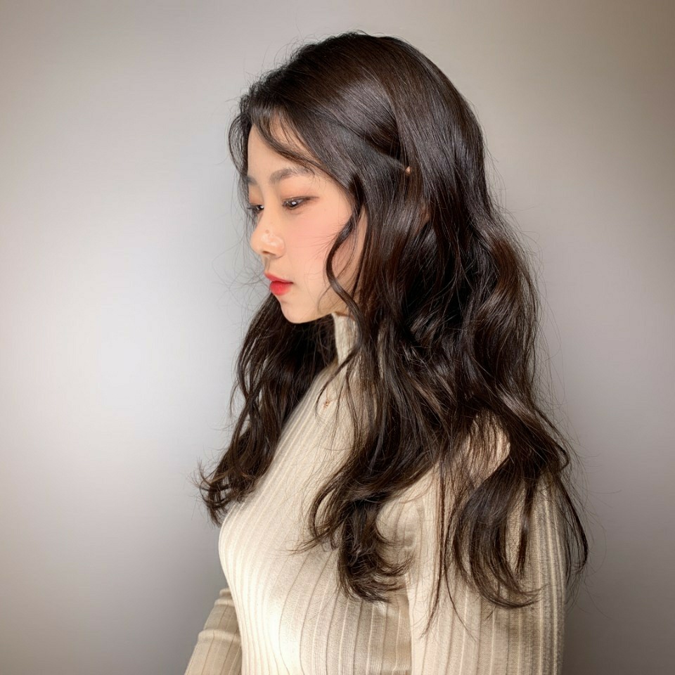 장한평 미용실 다크 웨이브 스타일